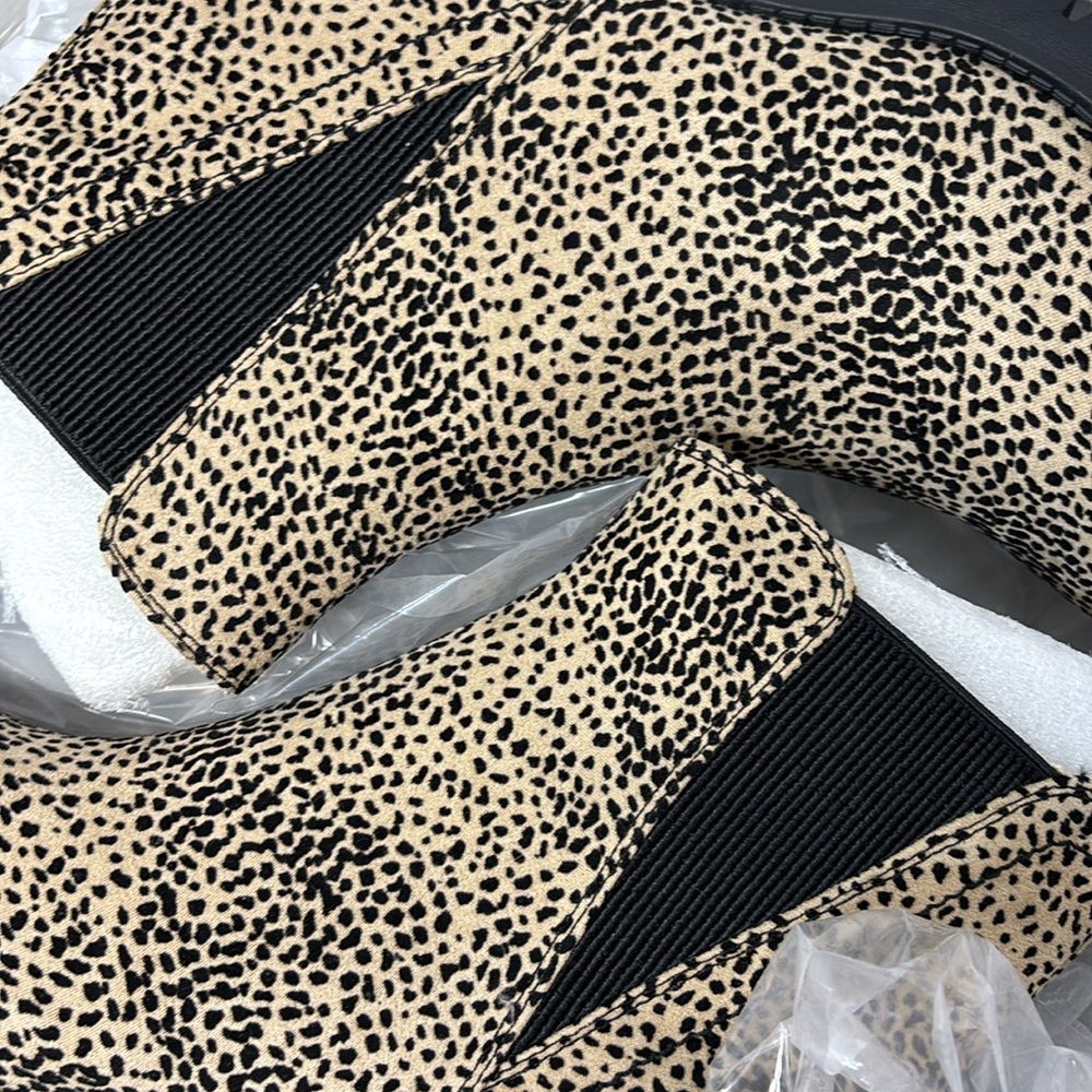 MIA Leopard Print Ankle Booties in Tan and Black - Picture 14 of 14